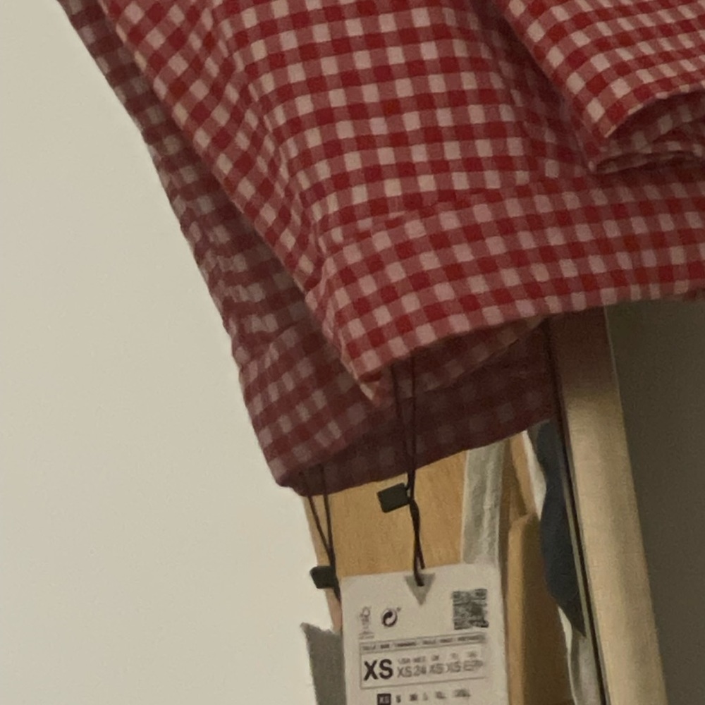 NWT Zara Gingham Mini Flare Pants XS - Picture 5 of 5